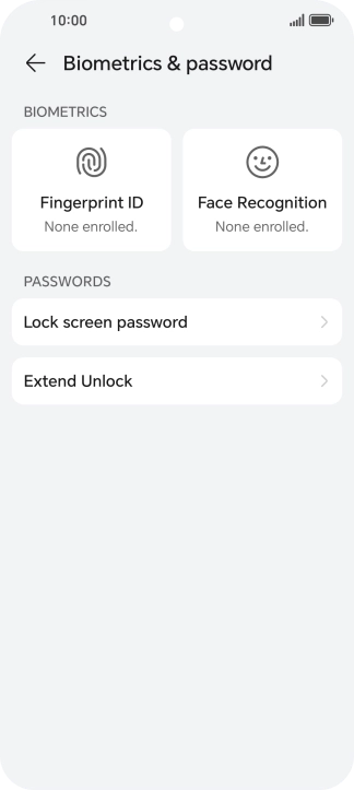 Press Fingerprint ID.