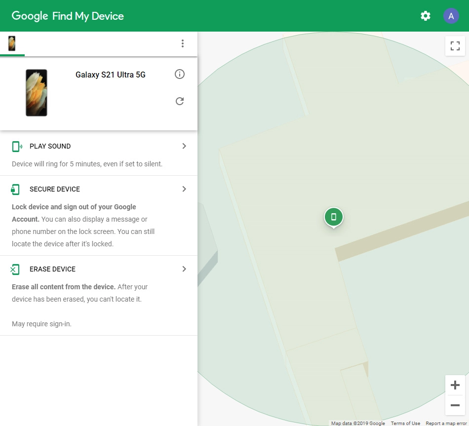 Click the required device.