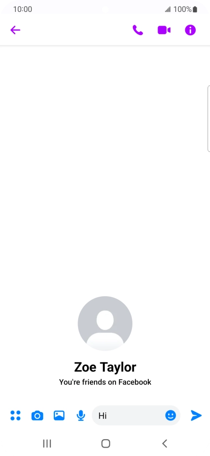 Write the required message and press the send icon.