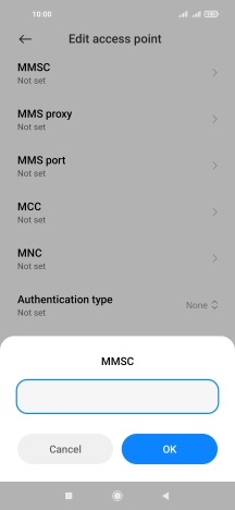Key in http://mms.vodafone.co.uk/servlets/mms and press OK.