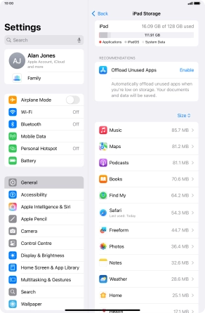 Press the required app.