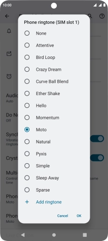 Press the required ring tones to hear them.