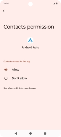 Press the required setting.