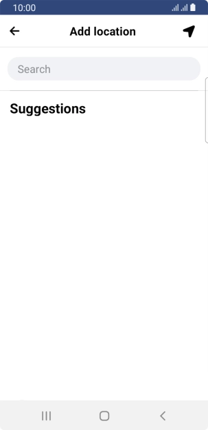 Press the search field and key in the required search word.