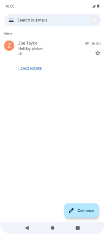 Press the email account icon.