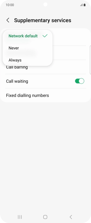 Press Always to turn on caller identification.