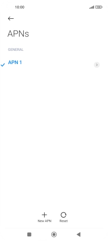 Press New APN. Press New APN.