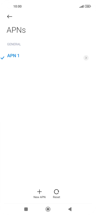 Press New APN. Press New APN.