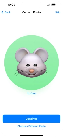 Follow the instructions on the screen to customise the selected picture and press Continue.