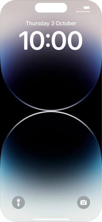 Slide your finger upwards starting from the bottom of the screen.