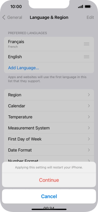 Press Continue. Press Continue.