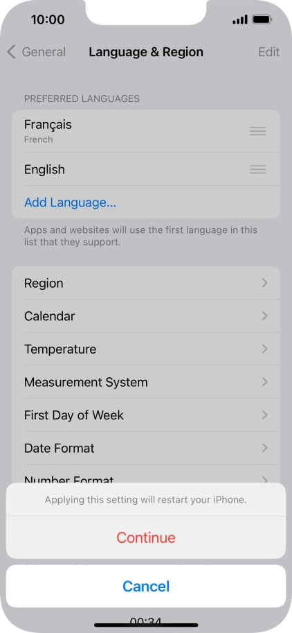 Press Continue. Press Continue.