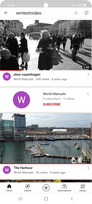 Press the required video clip.