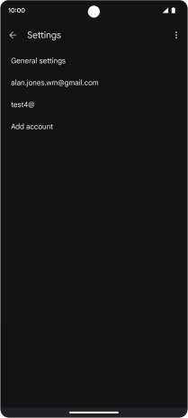 Press the required email account.