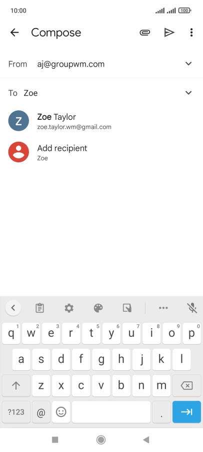 Press the required contact.