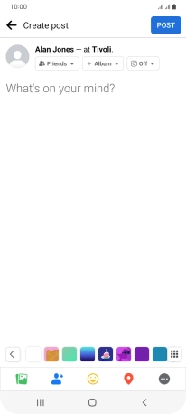 Press the text input field.