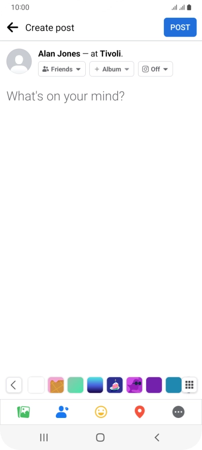 Press the text input field.
