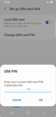 Key in your current PIN and press OK.