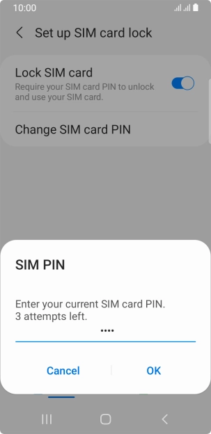 Key in your current PIN and press OK.