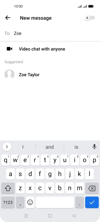 Press the required contact.