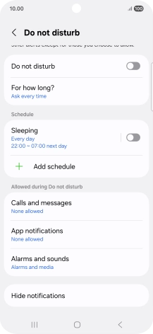 Press the indicator next to 