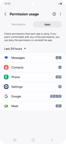Press the drop down list.