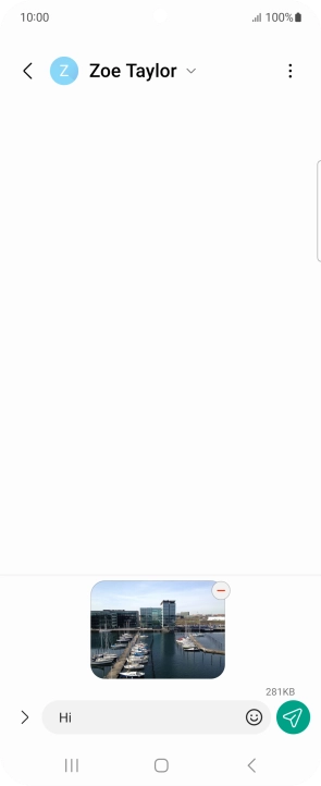 Press the send icon.