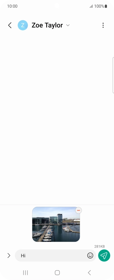 Press the send icon.
