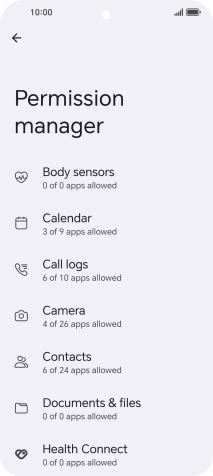 Press the required category.