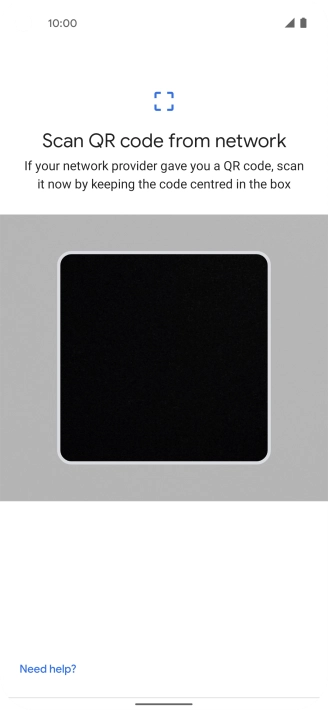Place the QR code you've received inside the phone camera frame to scan the code. If you’ve deleted your eSIM, you can re-add it using your existing QR code. If you’re having problems, see our FAQ. Place the QR code you've received inside the phone camera frame to scan the code. If you’ve deleted your eSIM, you can re-add it using your existing QR code. If you’re having problems, see our FAQ.