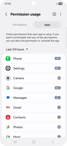 Press the drop down list.