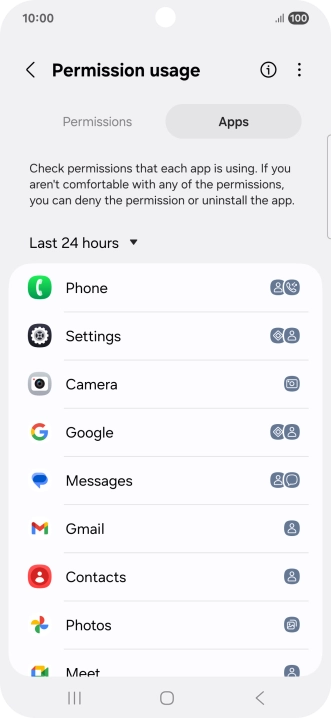 Press the drop down list.