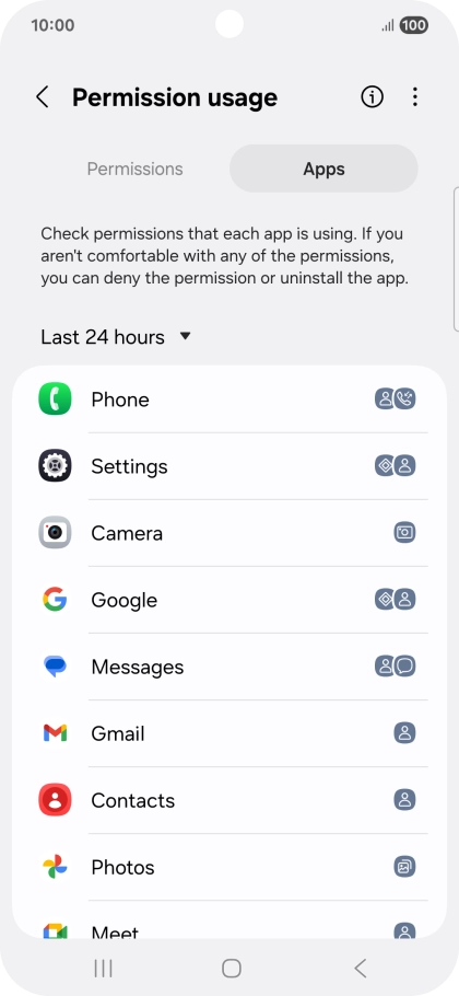 Press the drop down list.