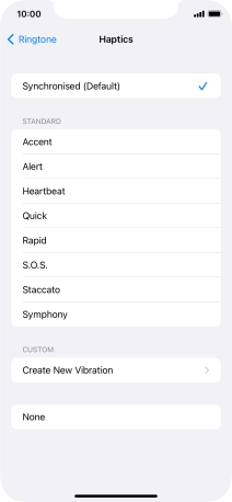 Press the required setting to turn on the function.