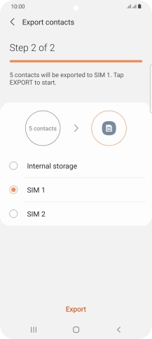Press Export. Press Export.