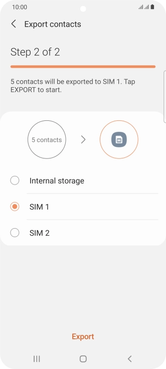 Press Export. Press Export.