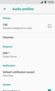 Press the name of the SIM. Press the name of the SIM.