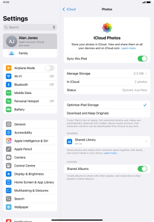 Press the indicator next to 
