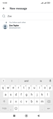 Key in the first letters of the recipient's name and press the required contact.