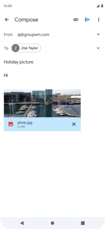 Press the send icon.