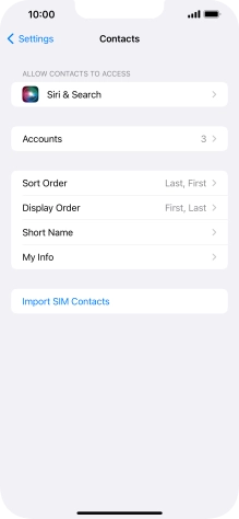 Press Import SIM Contacts.