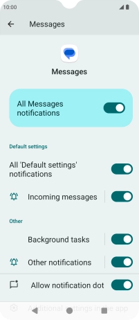 Press the indicator next to 