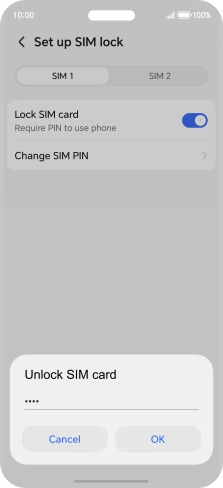 Key in your PIN and press OK.
