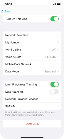 Press the indicator next to 