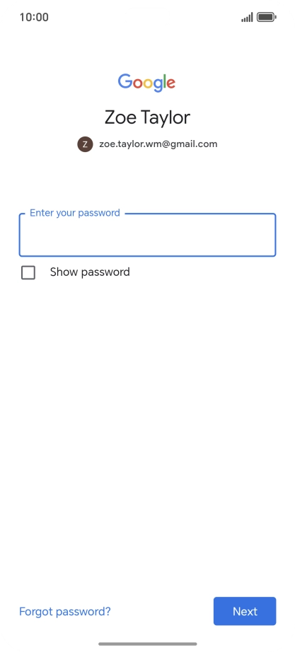 Press the field below 