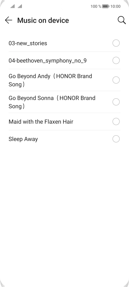 Press the required ring tones to hear them.