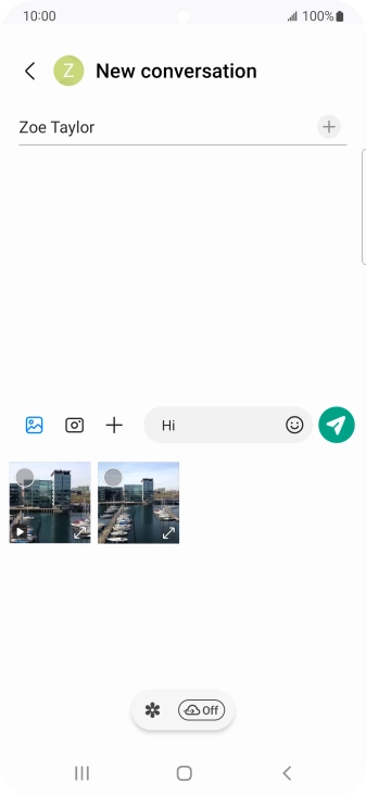 Press the gallery icon and go to the required folder.