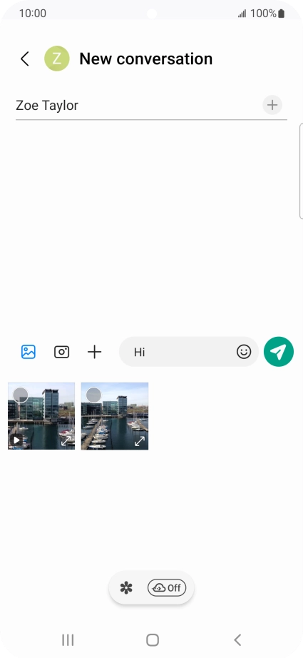 Press the gallery icon and go to the required folder.