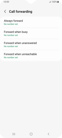 Press the required divert type.