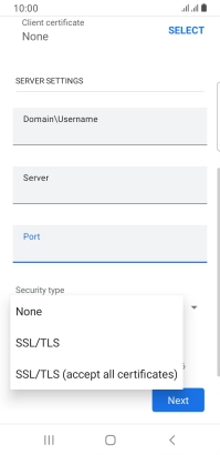 Press the required setting. Press the required setting.